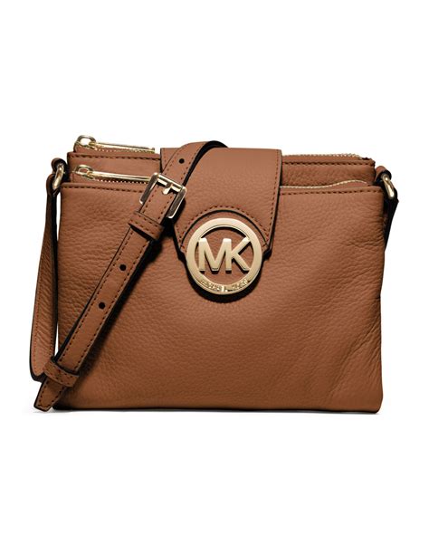 michael kors large fulton pebbled crossbody